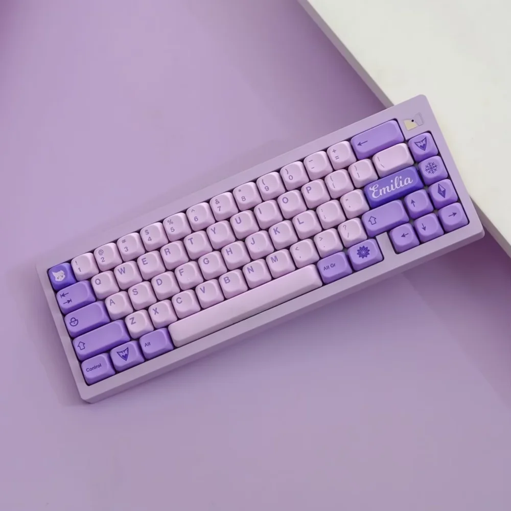 

145 Keys Ice Witch Theme Keycap PBT Cute, Girly, Purple MOA Keycap for MX Switch Player Keyboard