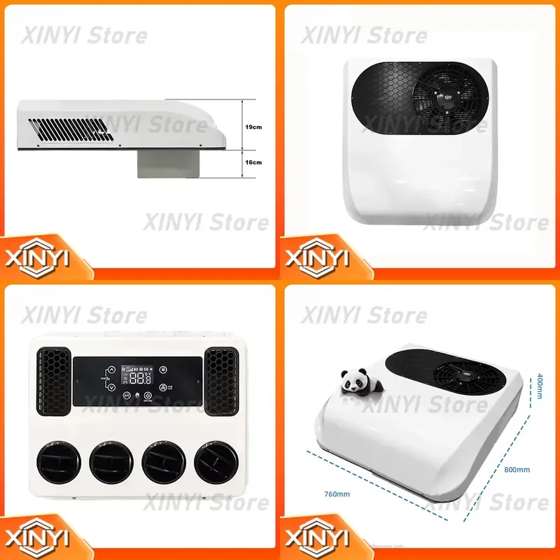12V Parking Air Conditioner for Camper RV Caravan 12 Volt DC Portable Cooling System for Vehicle Camping Van Trailer Outdoor