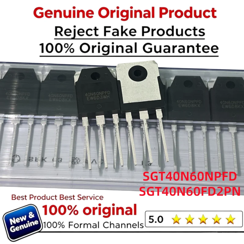 5-10-20-PCS 100% New Imported Original SGT40N60NPFDPN SGT40N60NPFD 40N60NPFD SGT40N60FD2PN 40N60FD2 IGBT Tube 40A 600V TO-247