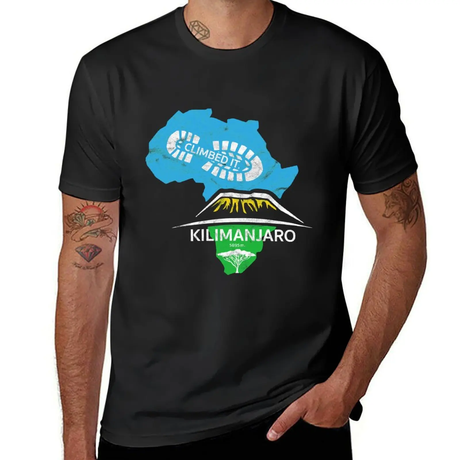 Mount Kilimanjaro Tanzania: Climbed It T-Shirt quick-drying aesthetic clothes anime mens t shirt