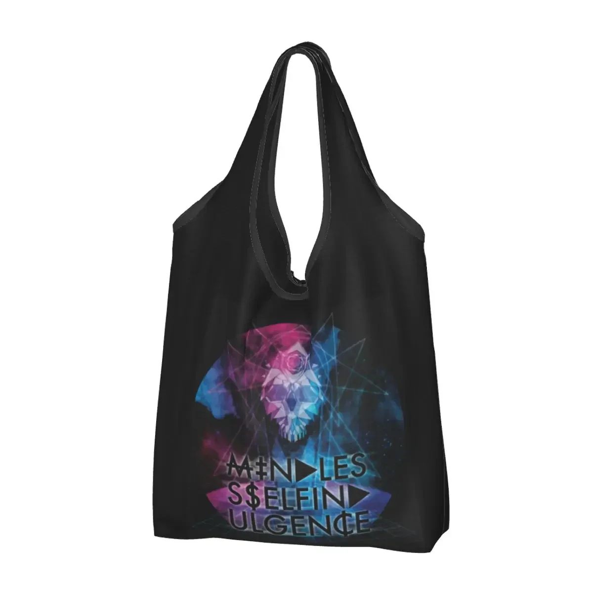 Custom Reusable Listen To Mindless Self Indulgence Shopping Bag Women Tote  Portable Electro Groceries Shopper s