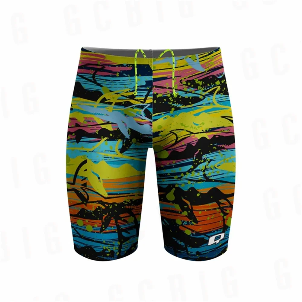 Summer Men's Swimming Race Shorts Swimwear Swimsuits Swimming Trunks For Boy Bathing suit Surfing Pants Swimming Water Shorts