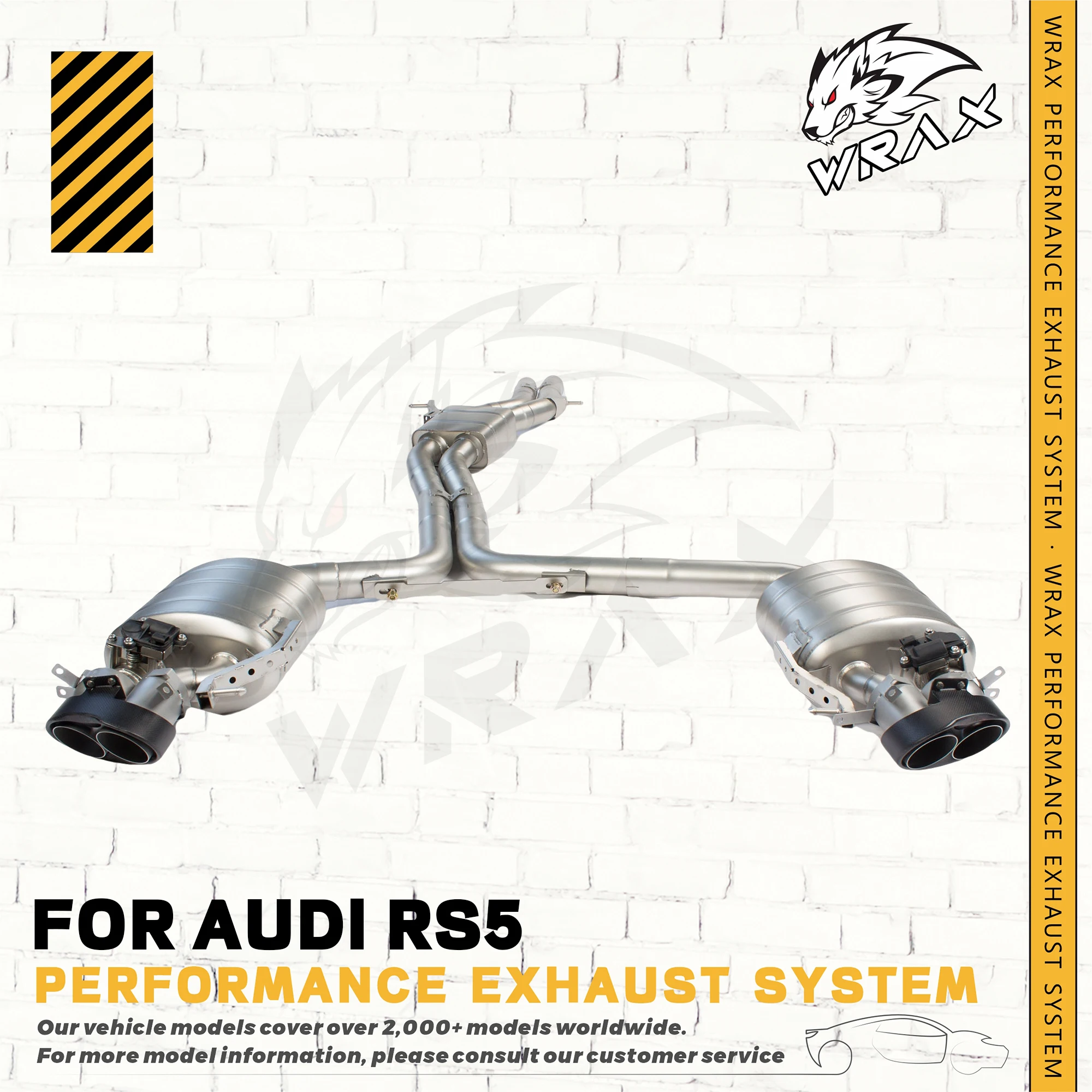 

WRAX SS 304 для AUDI RS4/RS5 (с выхлопной системой управления клапаном), автоаксессуары, сменная выхлопная труба с прямой посадкой Catback
