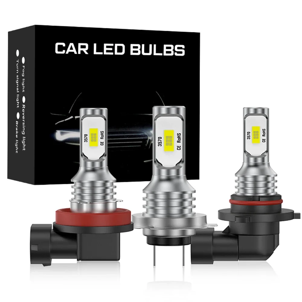 

2x H7 H1 H3 H11 H8 9006 HB4 HB3 9005 881 880 H16 eu PSX24W High Quality 3570 LED Auto Lamp Car Anti Fog Light Bulb Yellow White