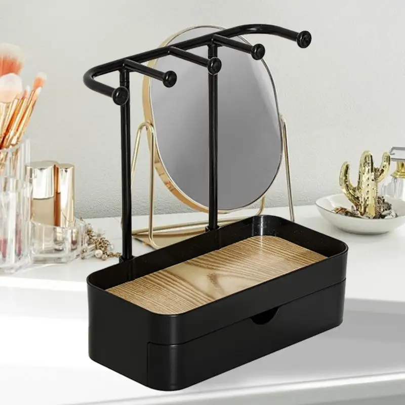 Necklace Holder Rack Elegant Desktop Jewel Stand Tray Multi-Functional Bracelet Organizer Drawer For Desktop Dressing Table