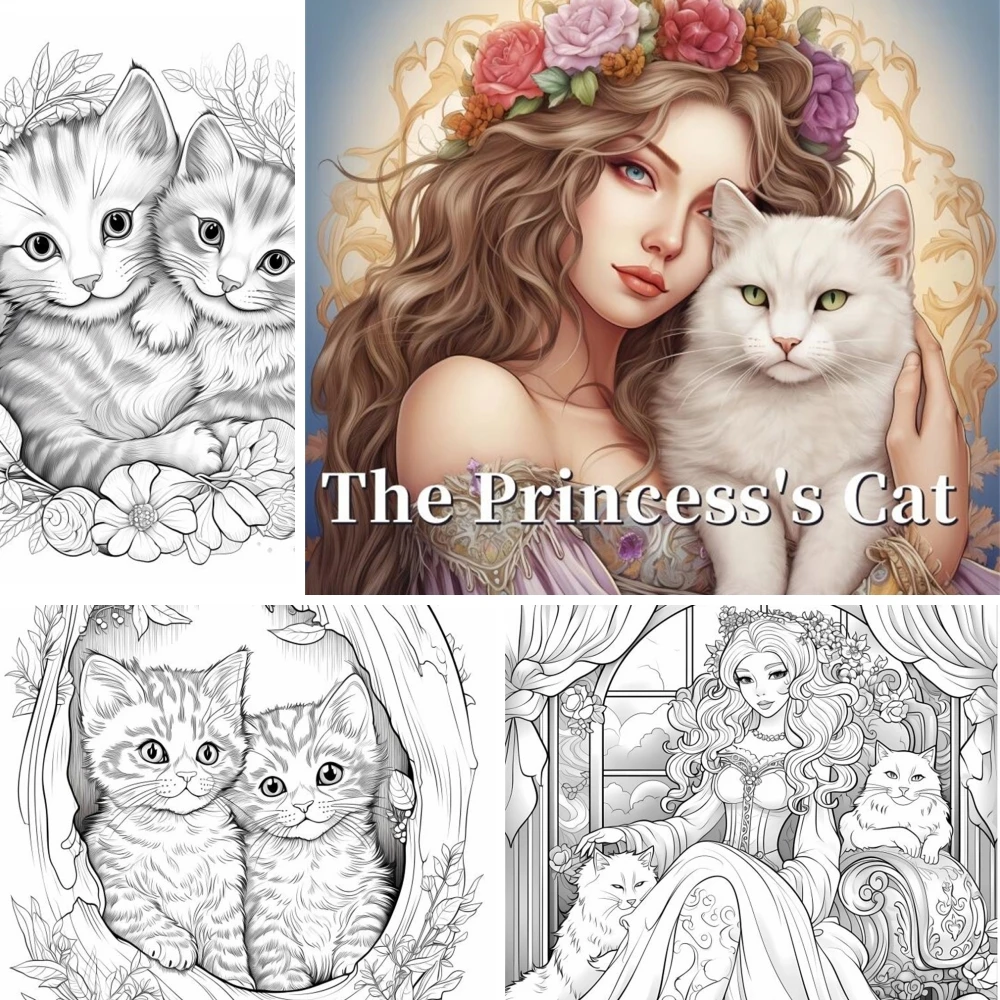 1pc Art Coloring Book 22 Page Coloring Books Gift For Birthday Party Relieve Stress Kill Time Graffiti Painting Drawing Art Book