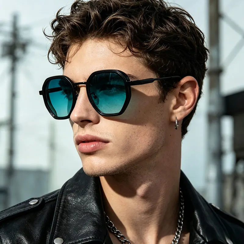 New Fashionable Men's Anti-ultraviolet Metal Sunglasses - Versatile And Trendy222