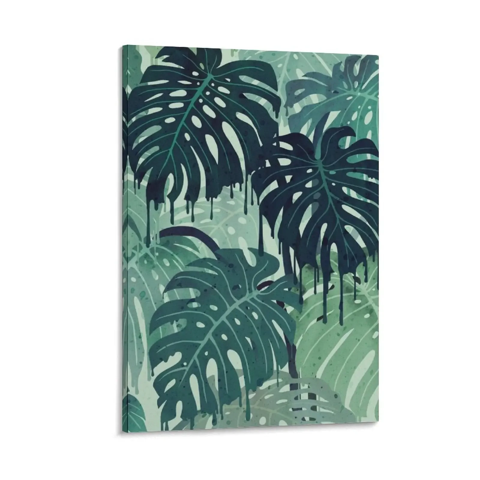 

Monstera Melt (in Green) Canvas Painting decoration aesthetic decorative wall poster paintings wall decor home decorations