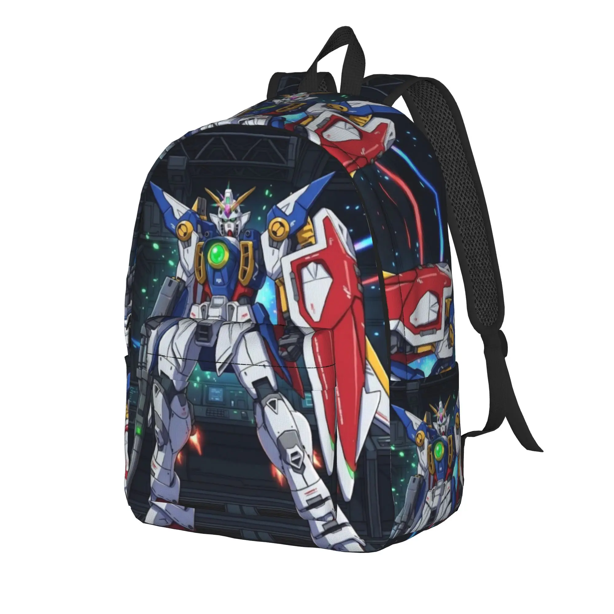 mobile suit gundams Teenage Backpack with Pocket Student Hiking Travel  Daypack for Men Women Laptop Computer Shoulder Bag