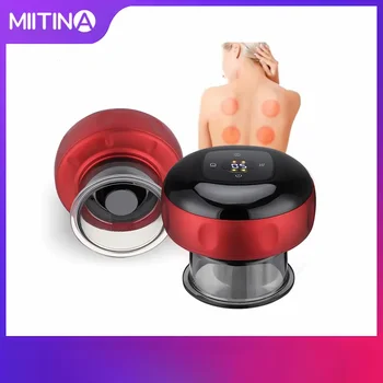 High quality body scraping massager smart electric vacuum cupping heating suction cup device back neck arm massger