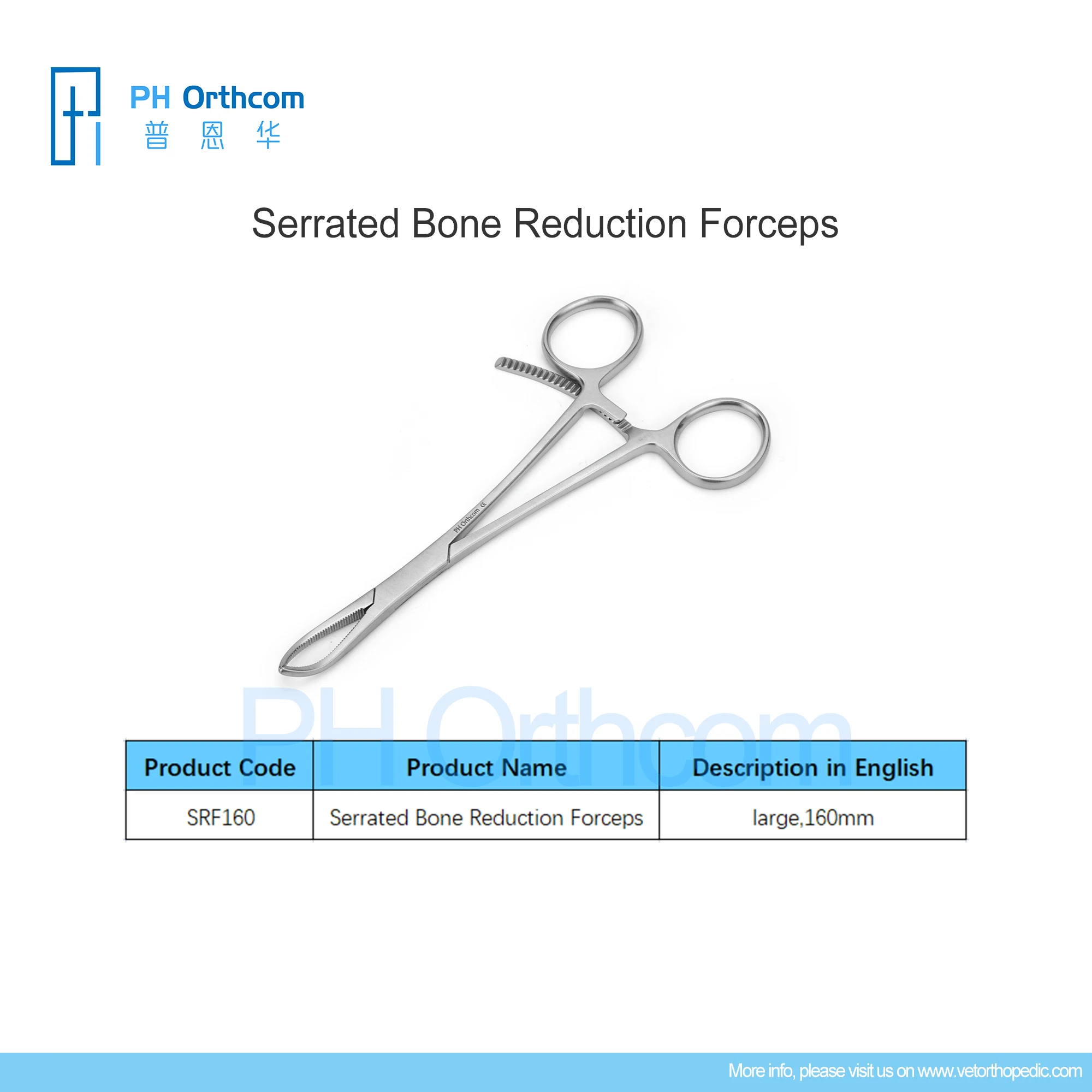 Serrated Bone Reduction Forceps  Exceptional Pet Care: Crafted with Expertise by PH Orthcom, a Leading Veterinary  Manufacturer