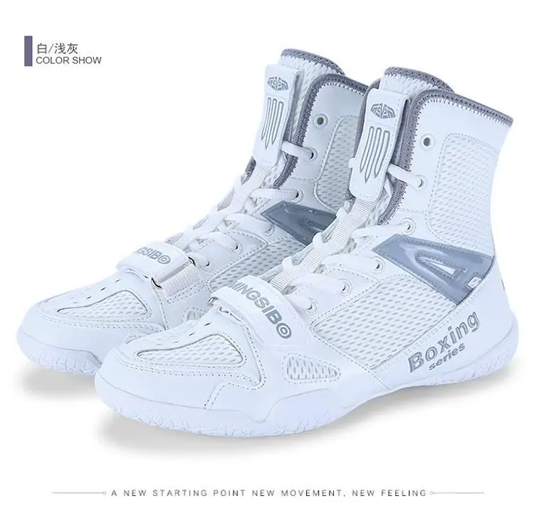 Professional boxing shoes Children's training shoes Indoor sports fighting men and women high top wrestling shoes Fighting shoes