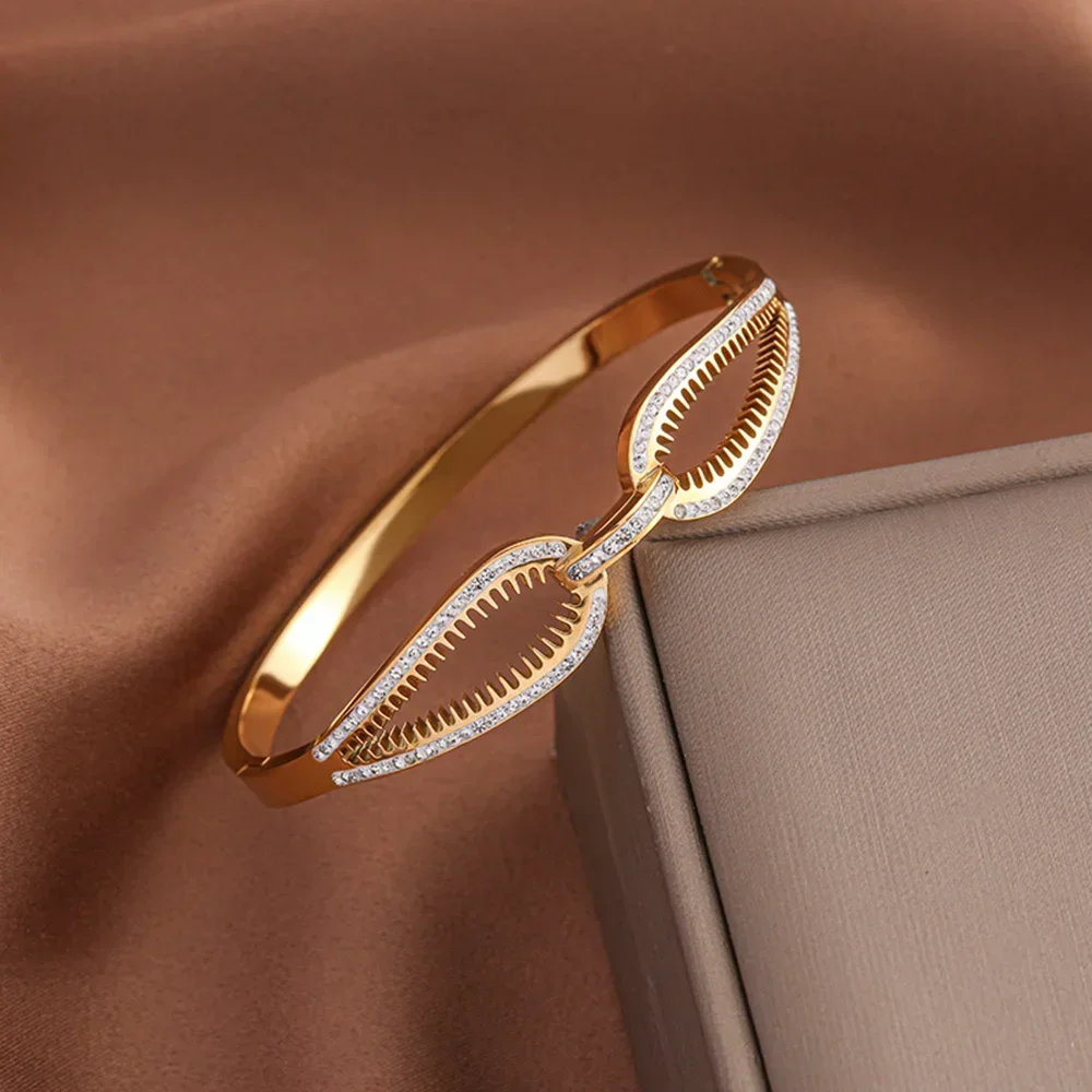 

Simple Zircon bangles Stainless Steel Zipper Shape cuff Bracelets for Women Men Personalized Jewelry Birthday Party gifts
