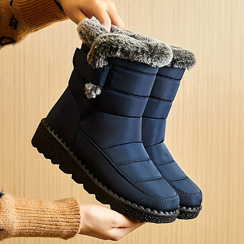 Stylish Winter Boots - Cozy Plush Lining, Waterproof & Anti-Slip Sole - Perfect for Cold Weather Comfort