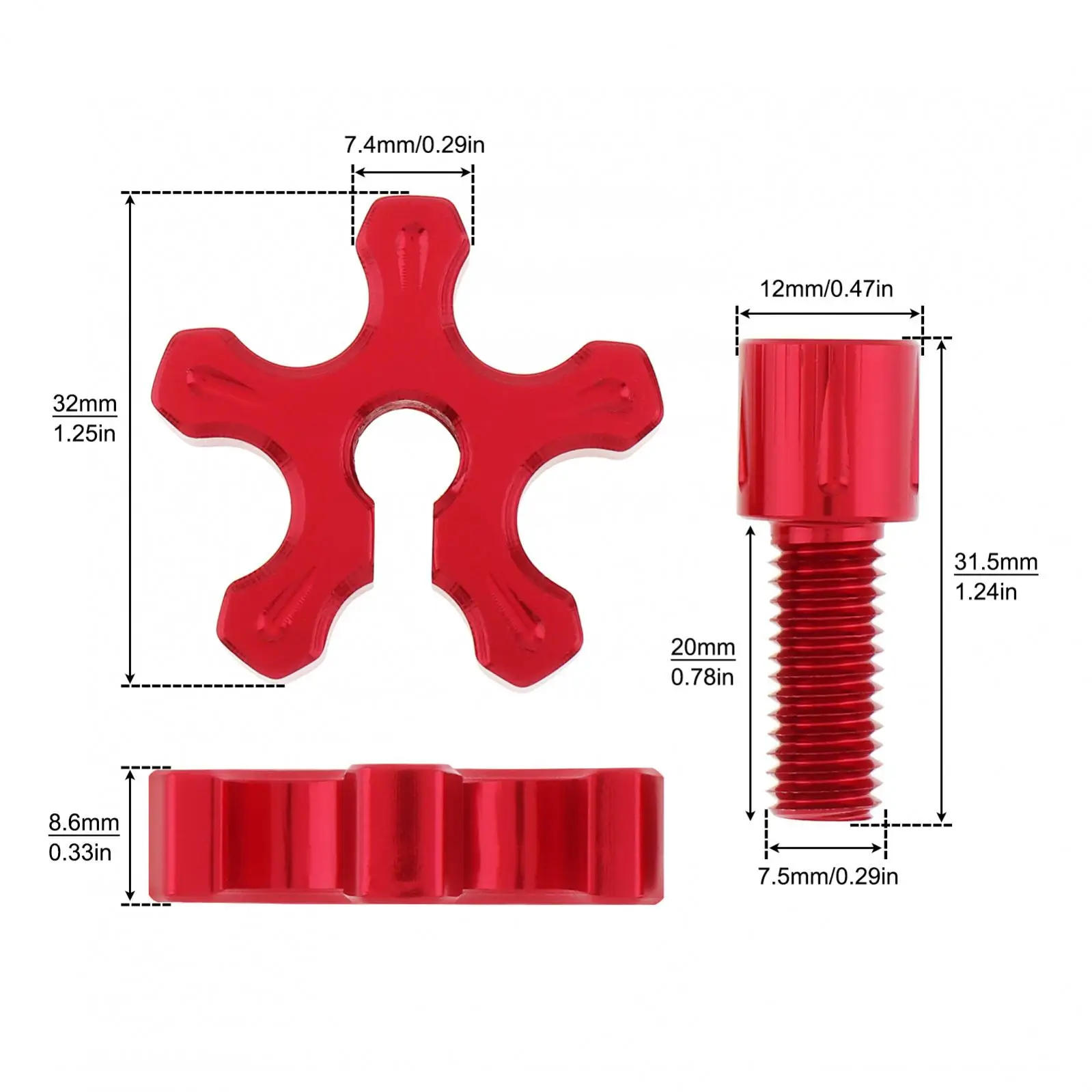 Motorcycle Aluminum Slotted Screws M8x1.25 Clutch Cable Wire Adjuster Clutch Levers for AR125LC EN500 ER6-F ER6-N GPX250 GPX600