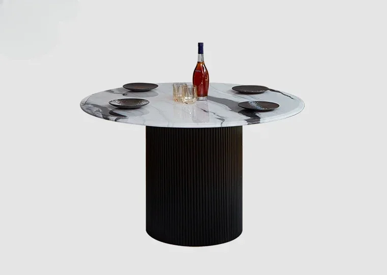 

Marble round Dining Table Designer High-End Home Modern Simple and Light Luxury Large round Table