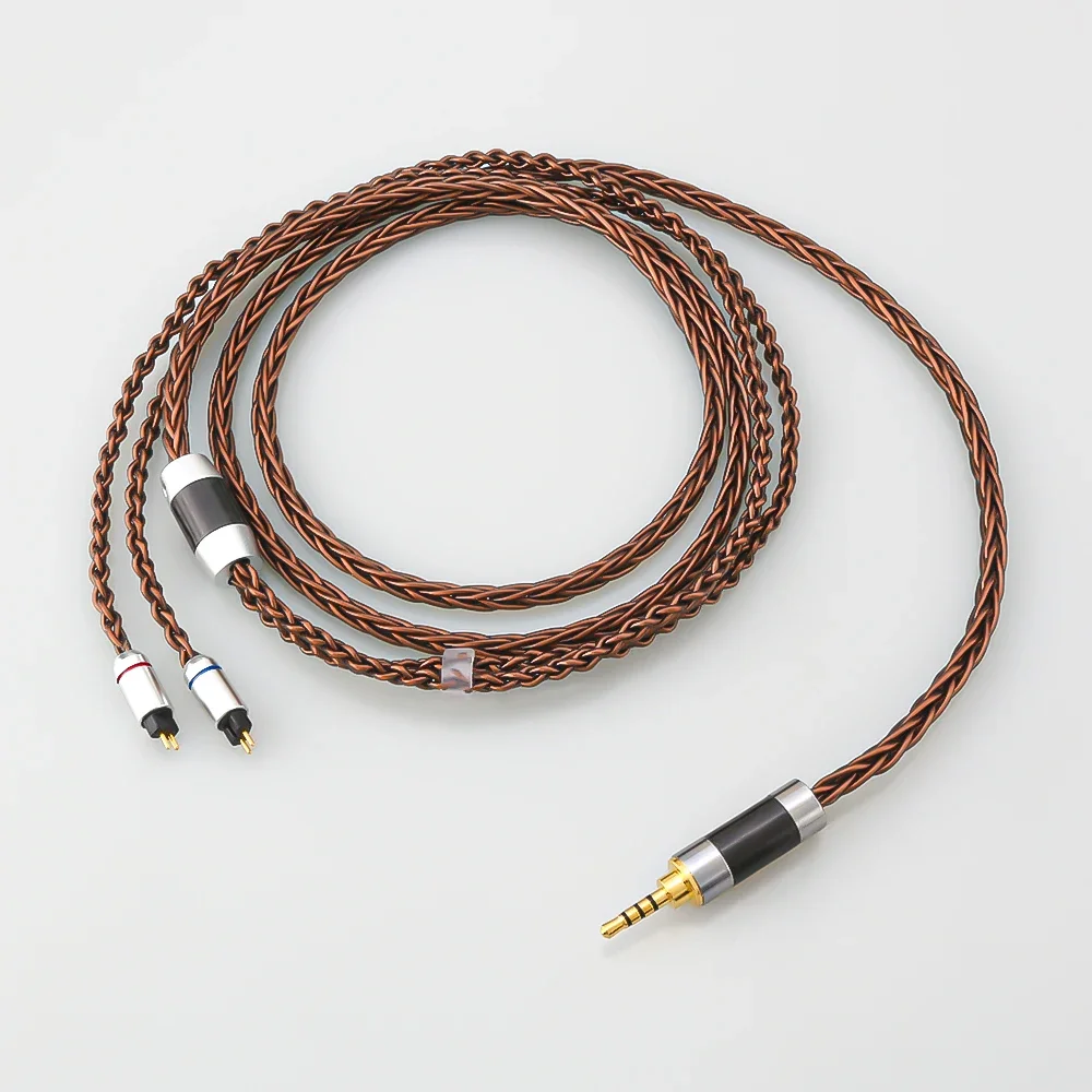 

HiFi xlr 2.5/3.5/4.4mm Balanced 8 Core Silver Plated Braided Earphone Upgrade Cable 2 pin 0.78mm Headphone Cable for BL03 V80 KZ