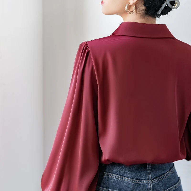 Fashion Long Sleeve Notched Collar Women Shirt Office Lady Shirt Blouse Women Tops Blouses Shirts Blusas Para Mujer Camisas M917