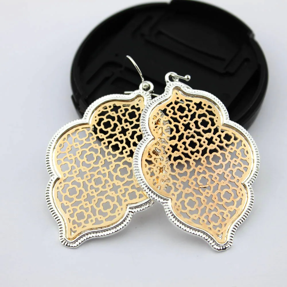 1 Pairs Filigree Moroccan Drop Earrings for Women Fashion Jewelry