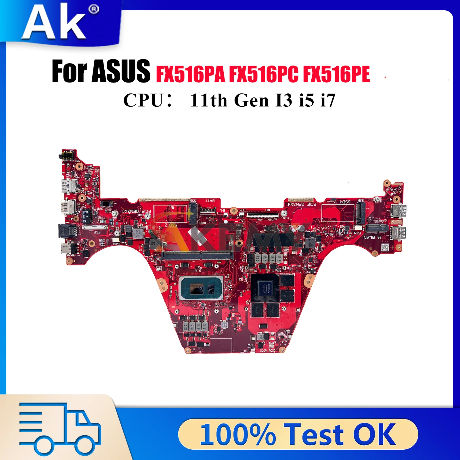 

FX516PC Laptop Motherboard For ASUS TUF Gaming FX516PE FX516PC FX516PA FX516P Mainboard With 11th Gen I3 i5 i7 100% tests OK stk