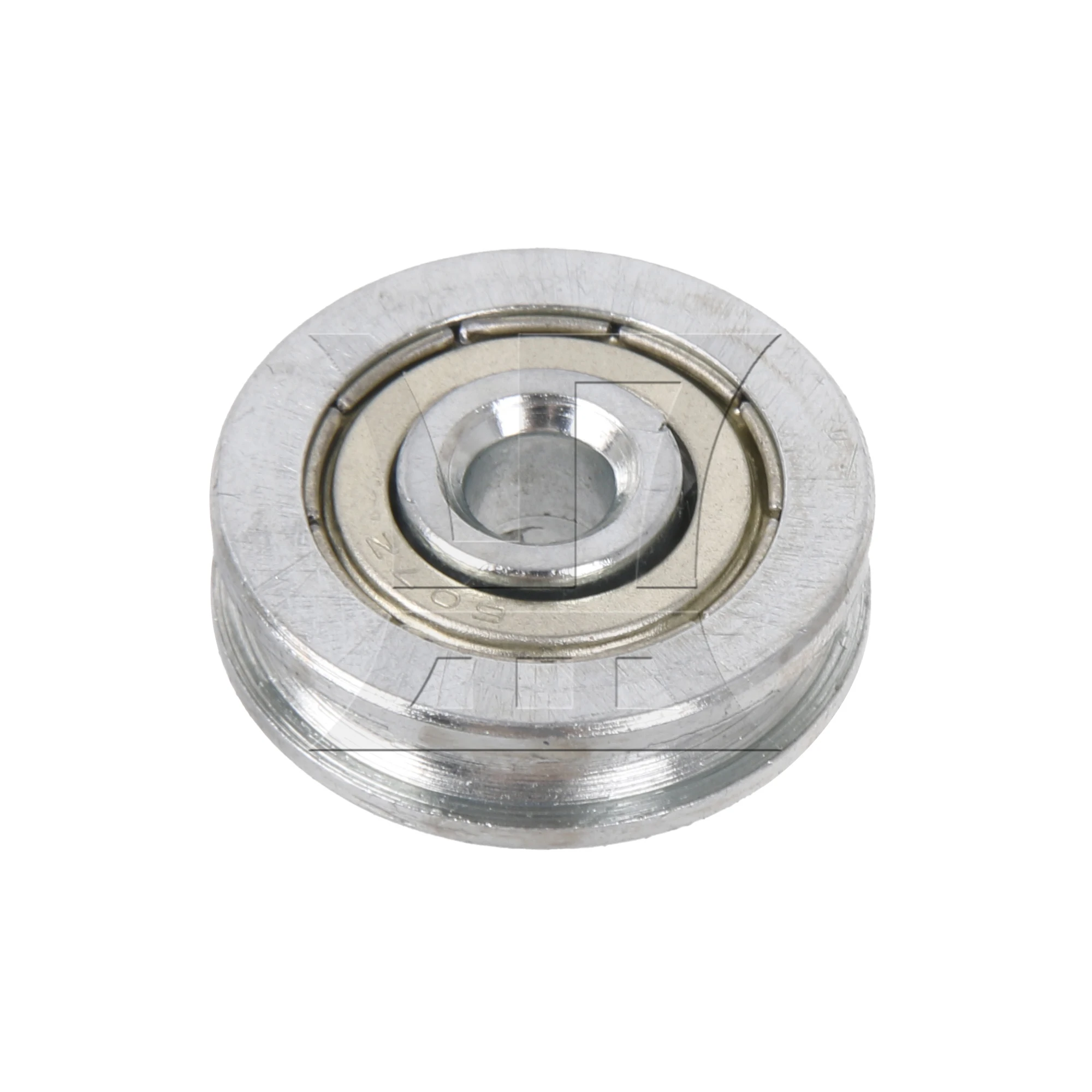 

CNBTR 2x5x23x6.5mm Bearing Steel Passive Round Guide Pulley Wheel Rail Roller Load 167KG for Steel Wire Rope Idler Wheel