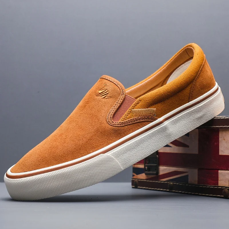 

Youth Lazy Faion Sneakers Soft Bot Velvet Slip-On Beijing Comfortable Casual oes Low Cut Breathable round Toe Color