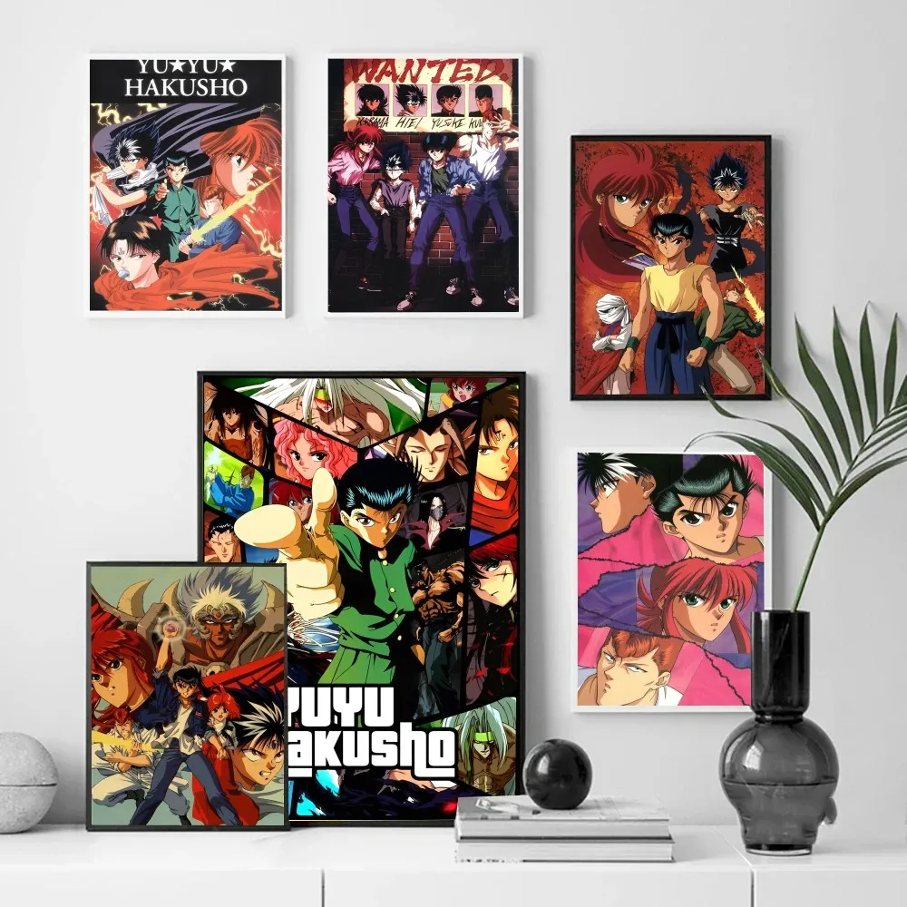 Anime yuyu hakusho  Poster Paper Print Home Bedroom Entrance Bar Cafe Art Painting Decoration