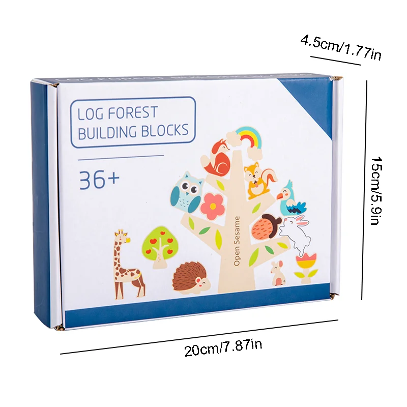 子供用木製クリエイティブビルディングブロック、3D楽しいスタッキングおもちゃ、木製装飾品、ハロウィン/クリスマス/誕生日ギフト