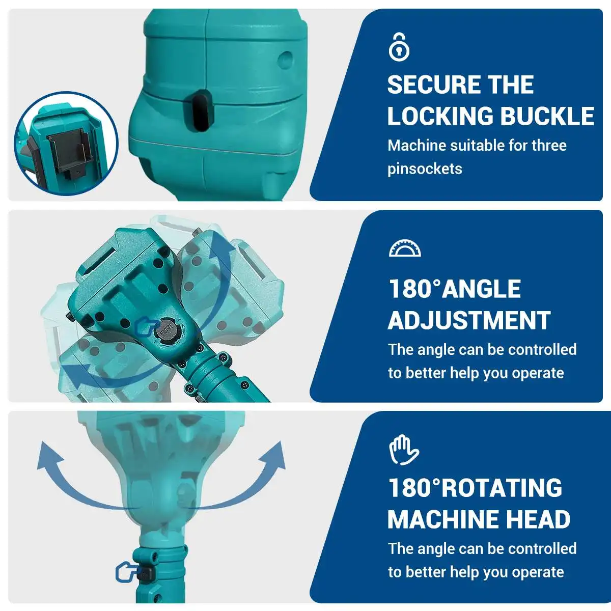 Imagem -06 - Motosserra Elétrica sem Escova com Pólo de Extensão Comprimento Ajustável Cortador de Ramos Altos para Makita 18v em 130248cm