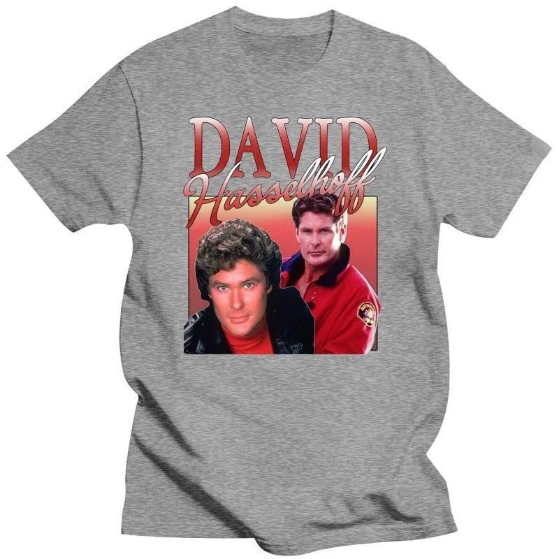 90S Homage Mich Vintage  Baywatch Night Cotton Men T Shirts Classical Top Tee Plus Size David Hasselhoff T Shirt