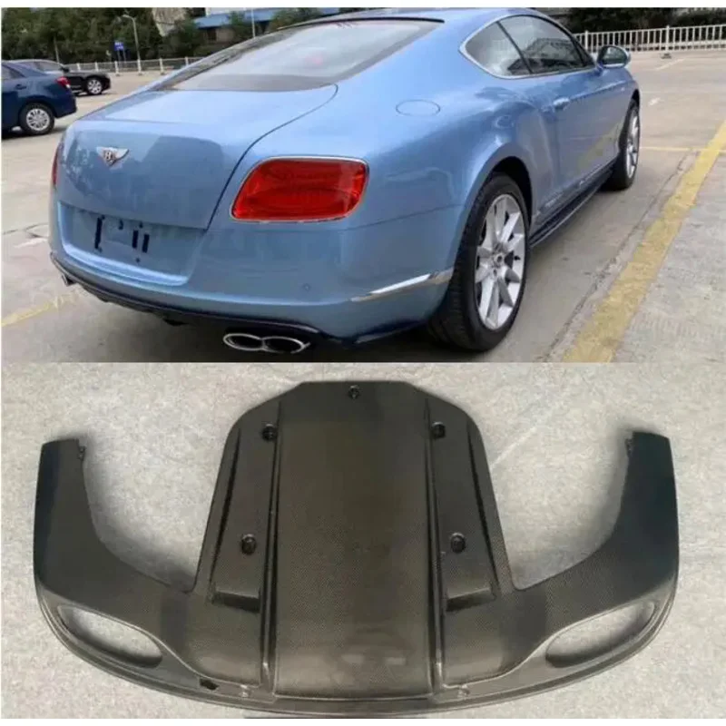 

Real Carbon Fiber Rear Bumper Lip Diffuser Spoiler For Bentley Continental GT W12 2015 2016 2017