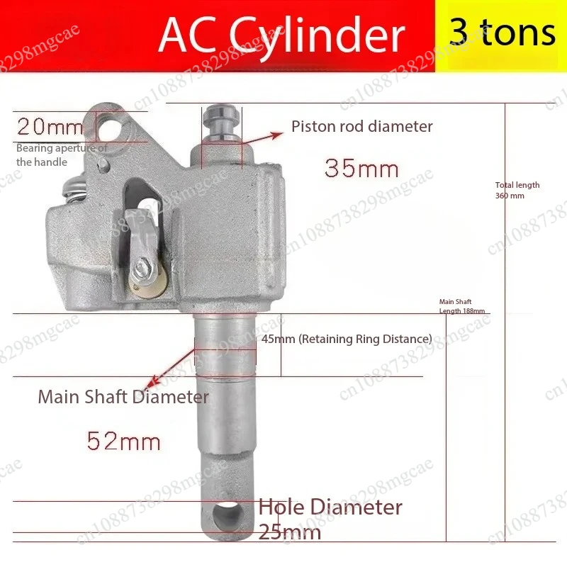 Heavy-Duty Manual Pallet Truck Hydraulic Pump Assembly for 3/5 Ton Forklift, Ground Beef Oil Cylinder for Lifting