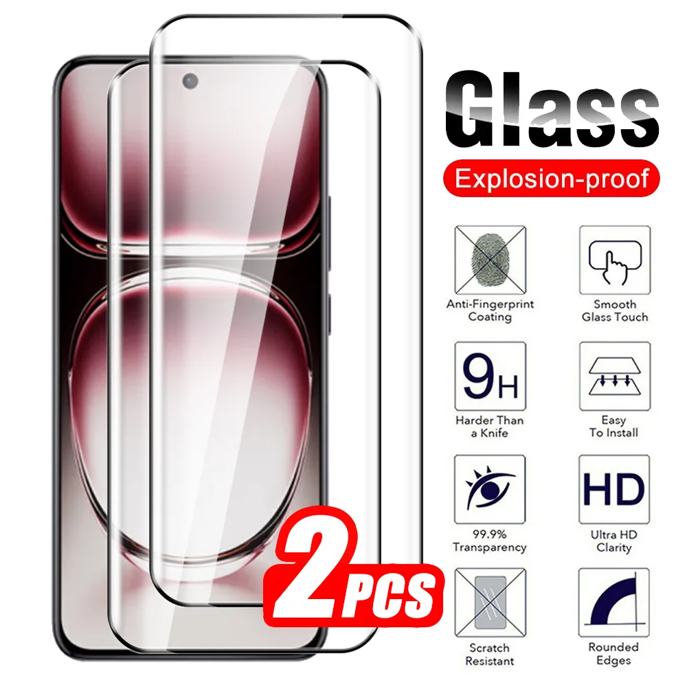 2Pcs For Oppo Reno12 Pro Protective Glass For Oppo Reno12 Pro Reno 12 12Pro Reno12Pro Tempered Glass Screen Protector Film Cover