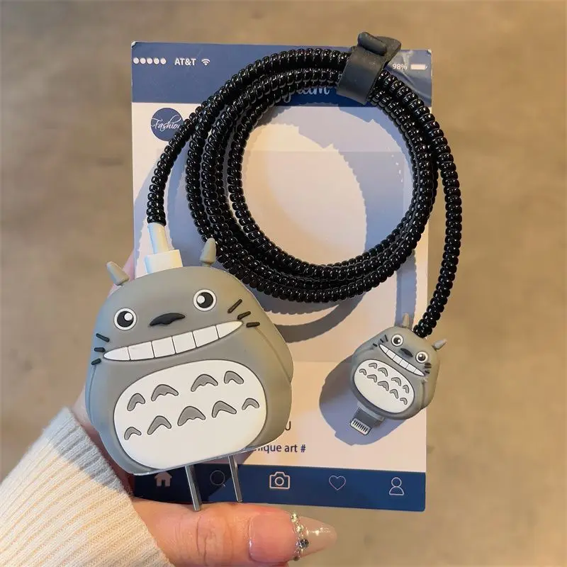 My Neighbor Totoro Cartoon Data Cable Protector Charging Cord Protective Sleeve Anti-break Charger Cable Saver Cable Wrapper