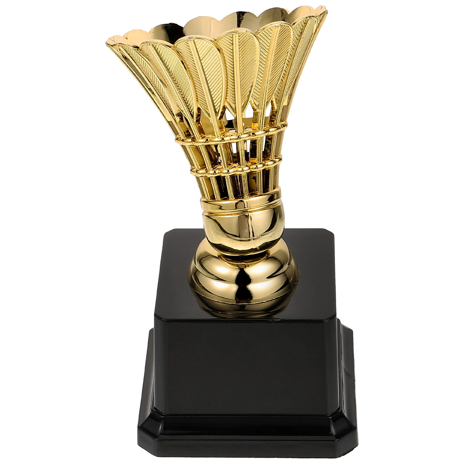 

1 Piece Badminton Trophy Decorative Golden Color Creative Award for Competition Exquisite Sports Champion Recognition