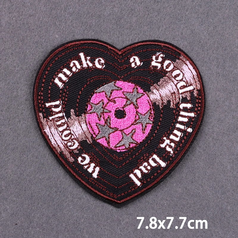 Stay Focused Fusible Patches Hippie Bügelpatches für Kleidung Punk Totenkopf Stickerei Patches für Jeans/Jacken Spezielle Abzeichen DIY – Detail 15