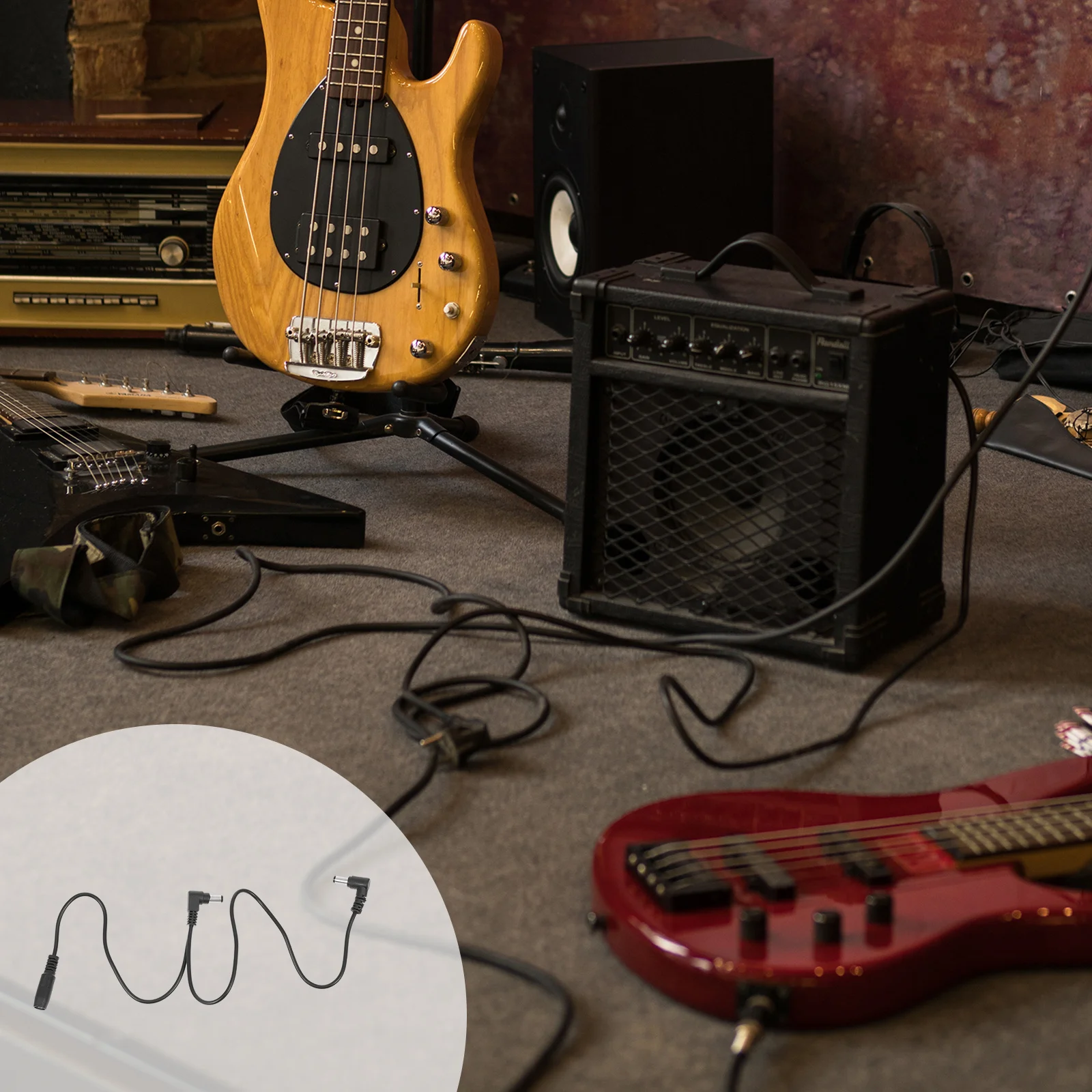 

1Pcs Effect Connecting Cord Professional Guitar Pedal Power Supply Cable Anti-Interference Design for Electric Guitar Keyboard