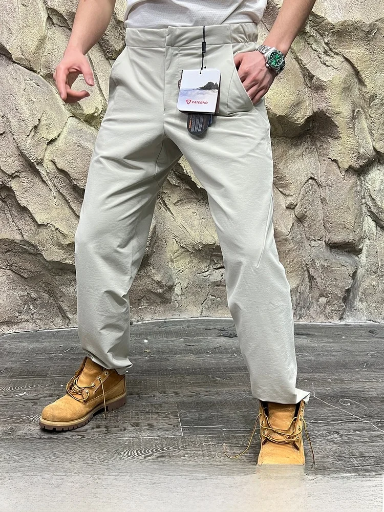 

PATERNO 3D Tailored Soft ell Outdoor Men's Casual Pants Windproof Water-resistant Faionable Straight Leg Trousers