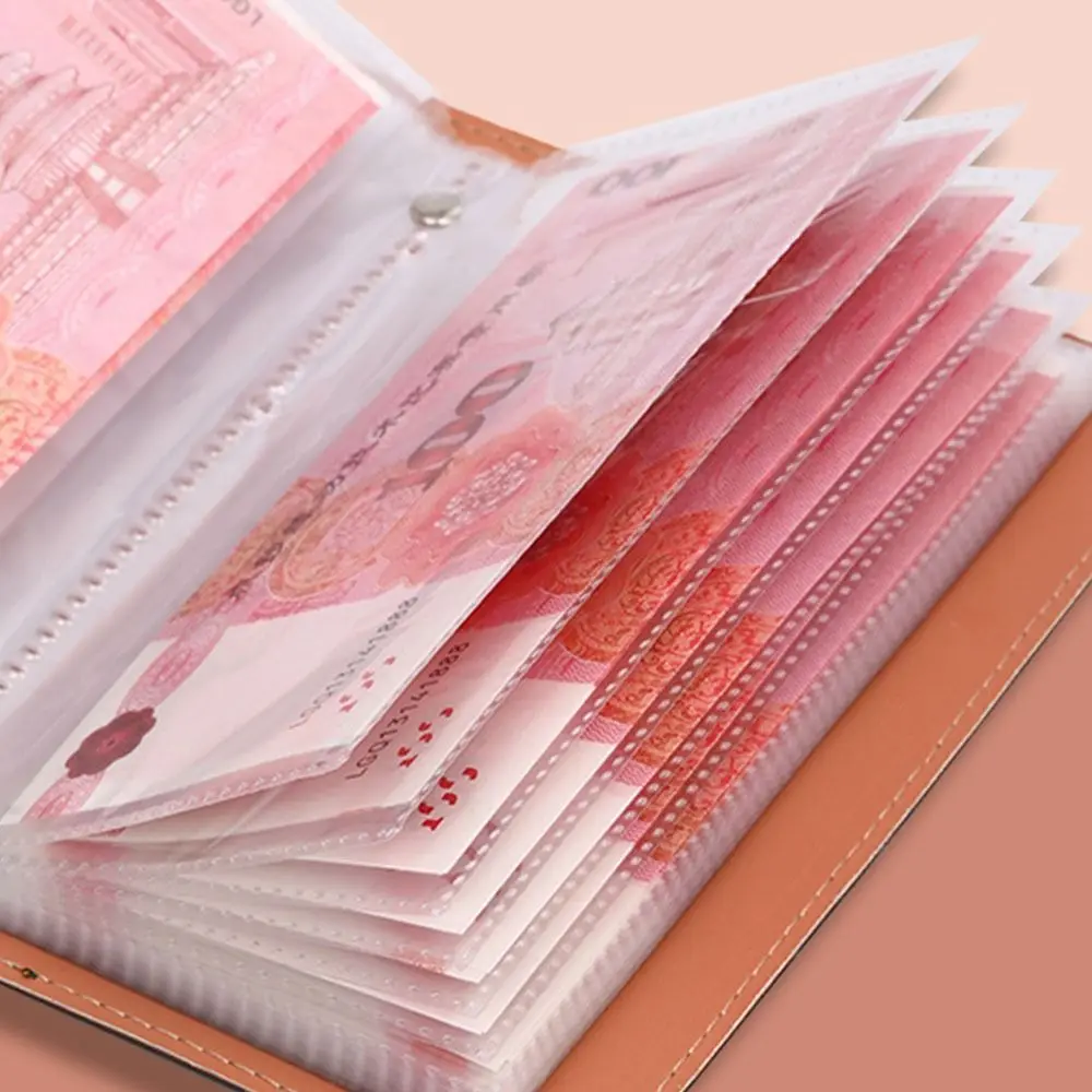 Save Money 100 Envelopes Money Saving Challeng PU Large Capacity Savings Challenges Sheets Waterproof Reusable Budget Binder