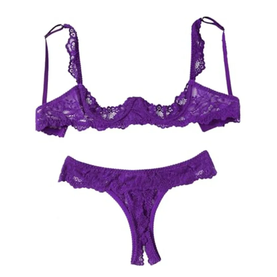 

Avidlove Sexy Lingerie Set for Women Lace Bra and Panty Sets Underwire Push Up Lace Lingerie Set XS-XXL