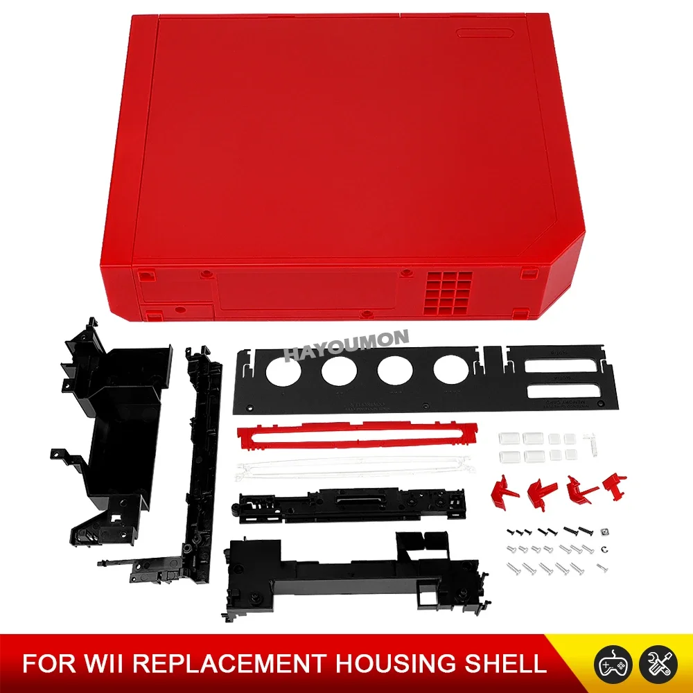 NEW Full Set For Wii Full Case Cover Housing Shell With Buttons Transparent Black Color Housing Shell Case For Wii Gaming Consol