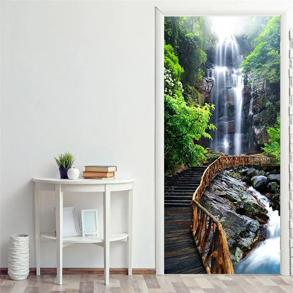 3D Door Sticker Poster Home Art Decorative Wallpaper Vinyl Waterproof Modern Beauty Murals