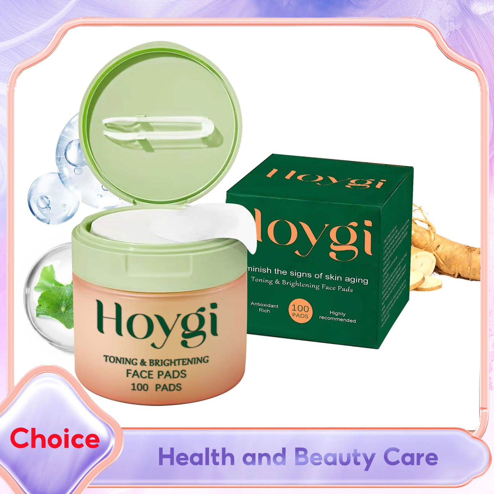 

Centella Moisturizing Pads Pore Shrinking Face Exfoliate Toner Pads Soothing Wrinkle Dull Skin Hydrate Niacinamide Facial Cotton