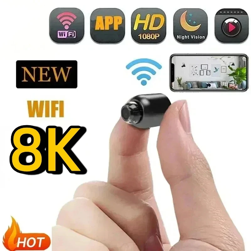 New X5 8K HD Camera Wifi Wireless Night Vision Motion Detection Video Camera Home Security Camcorder Audio Video Recorder