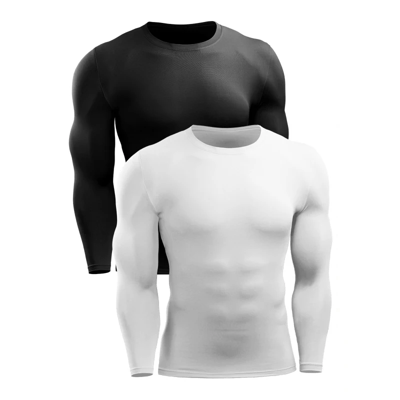 Men\'s Gym T-shirts Quick Dry Tights Breathable Fitness Tops Soccer Jerseys Running T Shirt Male Sportswear Compression Rashguard