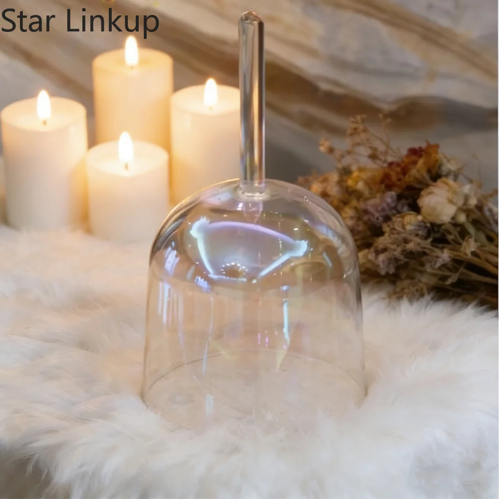 Star Linkup 6 Inch Naturally Tinted Clear Quartz Crystal Singing Bowl, Produces Soft Resonance for Yoga Practice and Professional Sound Healing Therapy, Free Matching Mallet Offered as Gift
