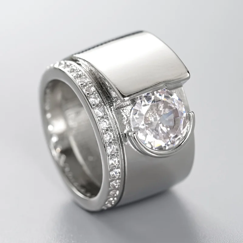 CAOSHI темпераментные широкие кольца серебряного цвета для женщин блестящие великолепные элегантные аксессуары для свадебной вечеринки ювелирные изделия с кубическим цирконием CAOSHI темпераментные широкие кольца серебряного цвета для женщин блестящие великолепные элегантные аксессуары для свадебной вечеринки ювелирные изделия с кубическим цирконием