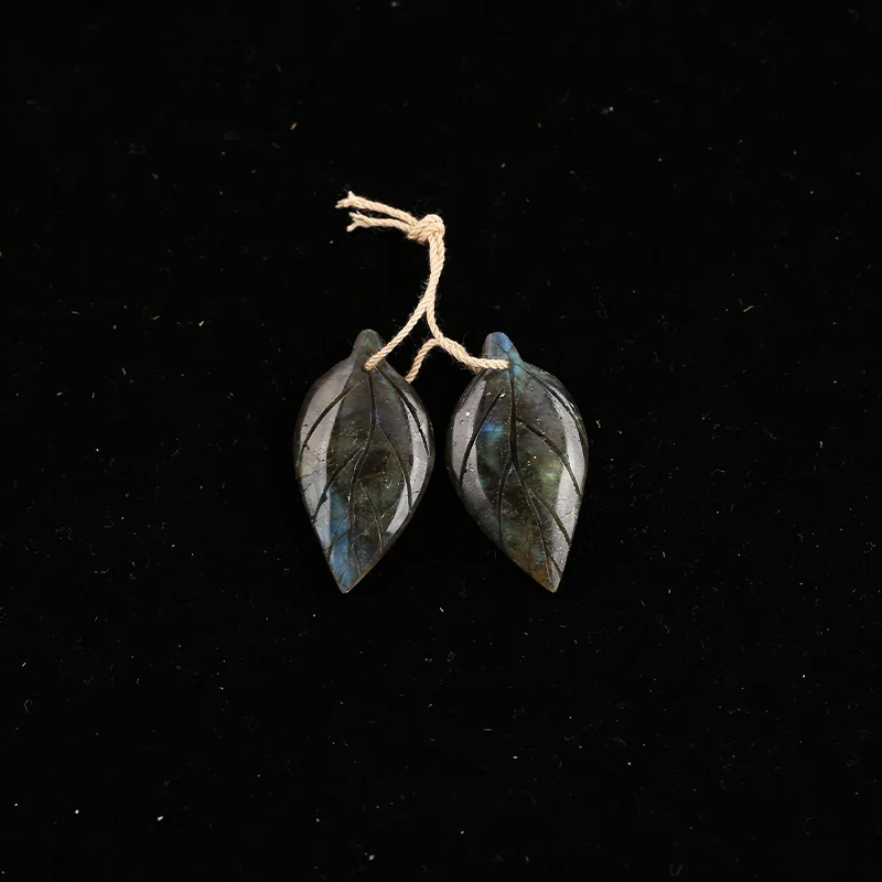 B&F Labradorite  Earring Beads for Jewelry Making, Handmade Natural stones beads, Stones for jewelry Making Supplies