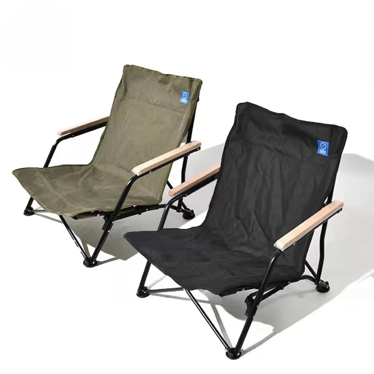 

Outdoor camping portable folding canvas chair bench short
