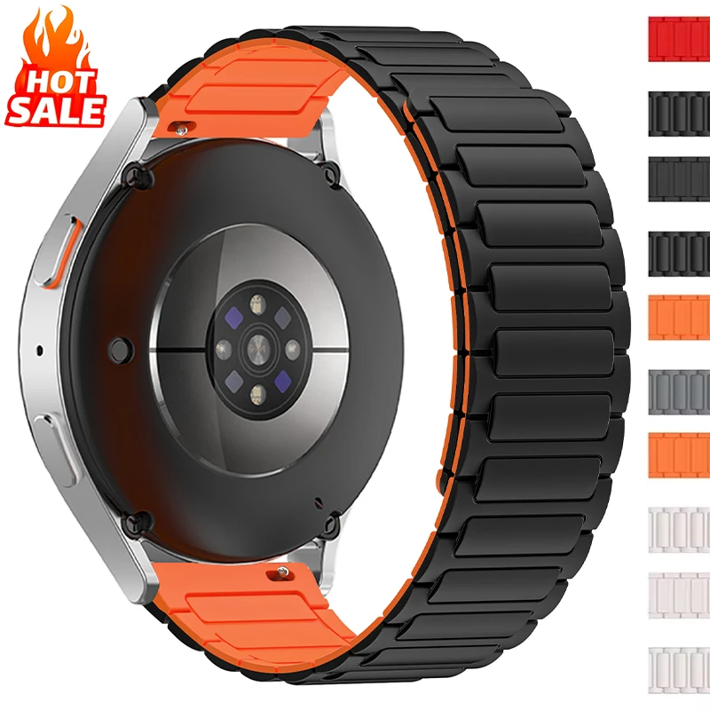 22mm Magnetic Silicone Band for Huawei Watch GT5 4 3Pro 46mm Ultimate Soft Strap for Amazfit GTR 4/3 for Redmi Watch 5 3 Active
